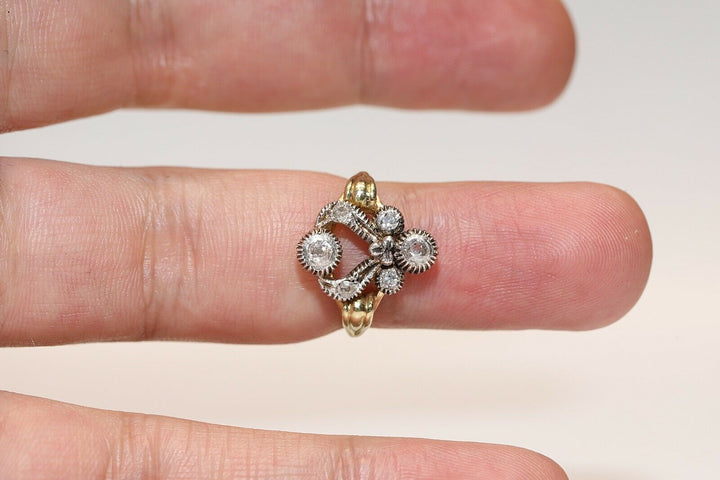 ヴィクトリアン 14K ナチュラルダイヤモンドのリング