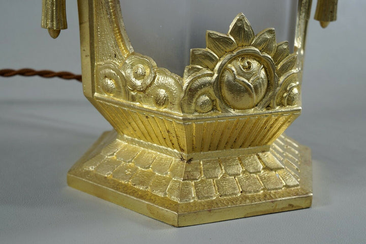 PIERRE GILLES : FRENCH BRONZE ART DECO LAMP 1930 ...... France degué muller era
