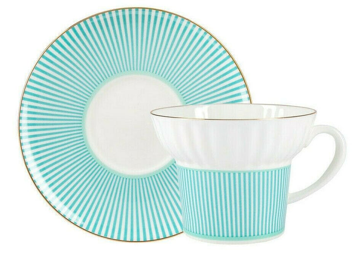 インペリアルポーセリン ティーカップ＆ソーサー  ジオメトリー "GEOMETRY" #3  ロモノーソフ  ボーンチャイナ