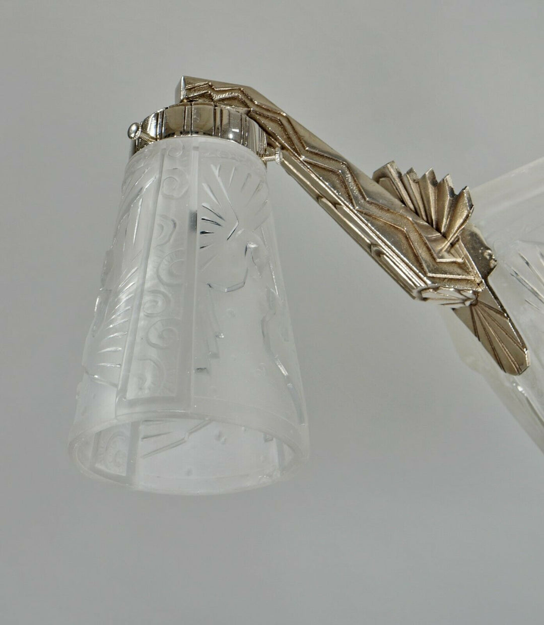 MULLER FRERES : FRENCH ART DECO CHANDELIER 1930 ... peacock bronze lustre paon