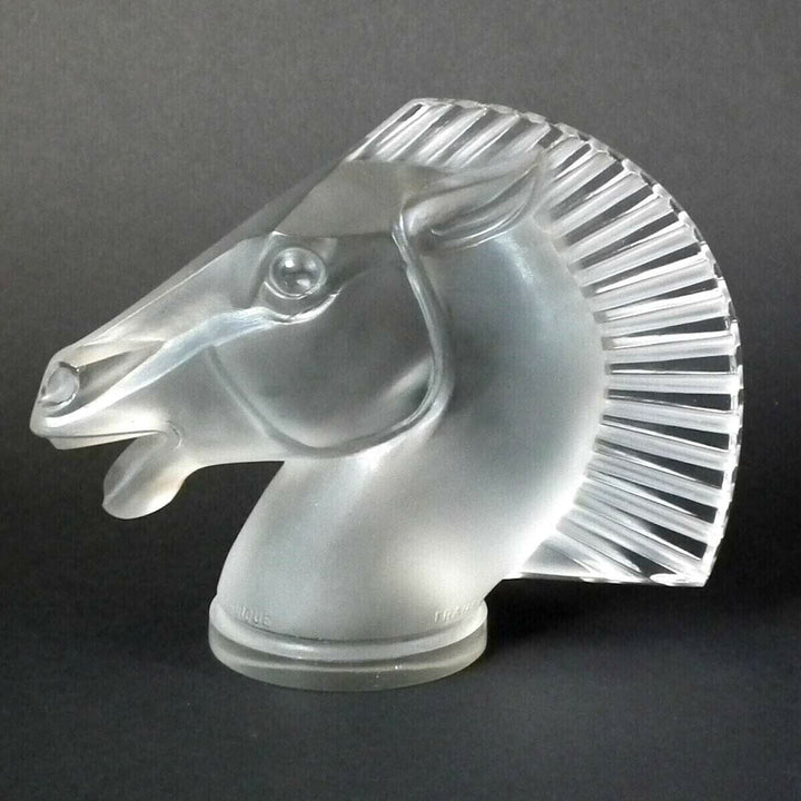 Rene Lalique Glass 'Longchamp B' Horse Head Mascot
