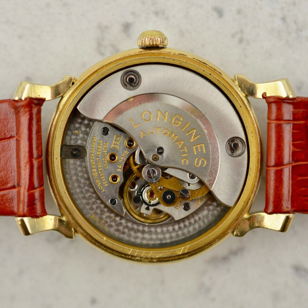 1954年　ヴィンテージ ロンジン 自動巻きカラトラバ 腕時計 22A 14k イエローゴールド製