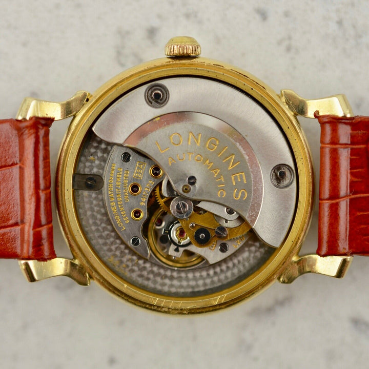 1954年　ヴィンテージ ロンジン 自動巻きカラトラバ 腕時計 22A 14k イエローゴールド製
