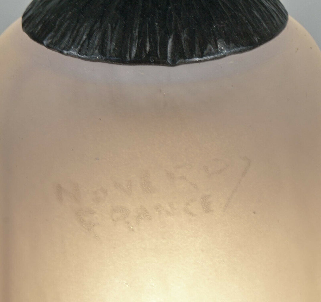 NOVERDY : FRENCH 1930 ART DECO LAMP . wrought iron ..... degué muller era France