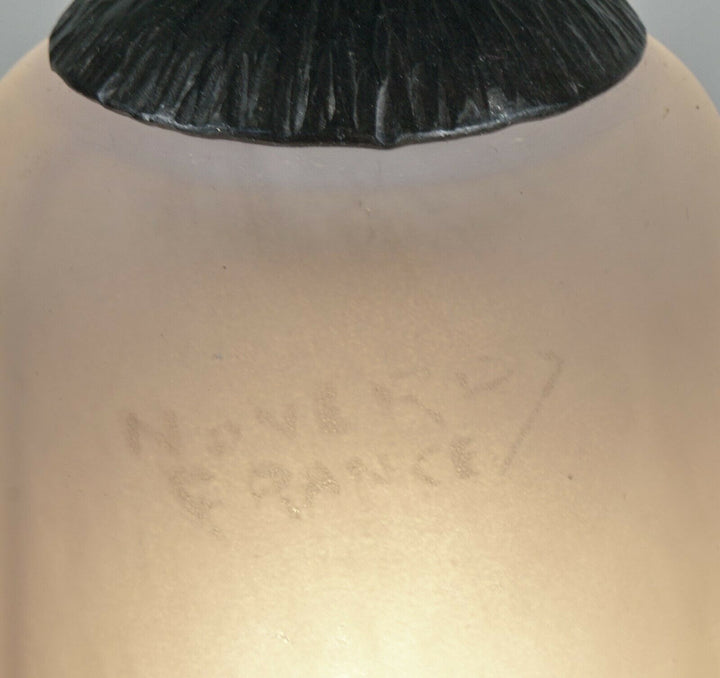 NOVERDY : FRENCH 1930 ART DECO LAMP . wrought iron ..... degué muller era France