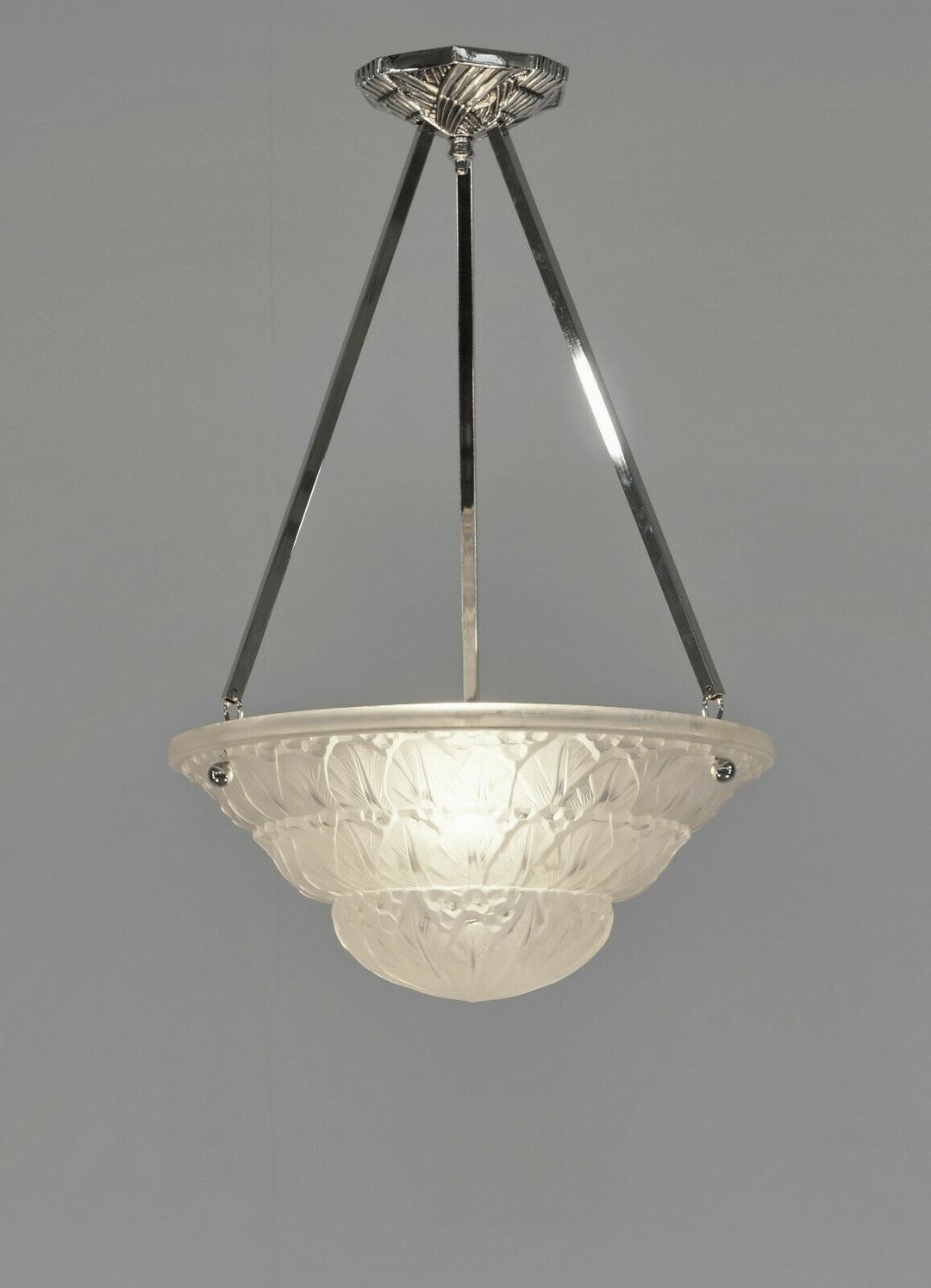 HETTIER VINCENT & BACCARAT : FRENCH ART DECO PENDANT ... chandelier lamp muller