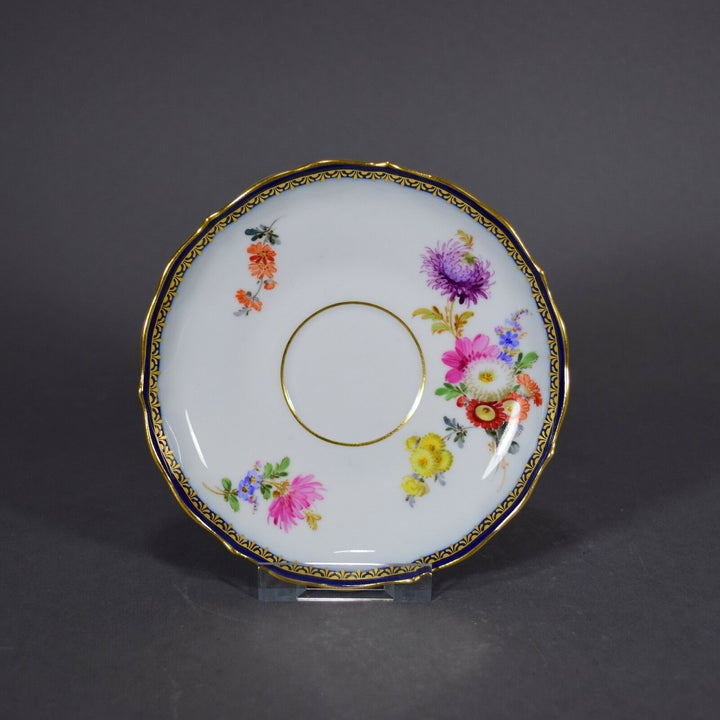 Meissen マイセン A Kante Gedeck Kaffeegedeck Prunktasse Teller coffee cup plate 邁森
