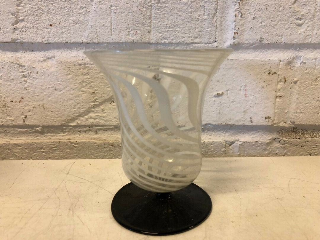 Bimini Werkstatte Lauscha Deco Set 9 Cocktail Tumbler Glasses Swirl Ribbon Dec