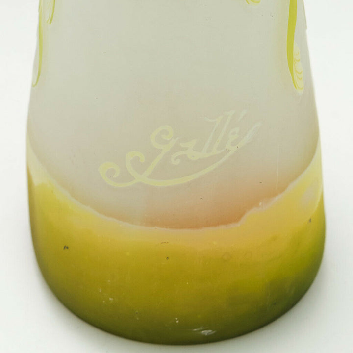 A Tall and Very Fine Emille Galle Cameo Glass Vase c1900
