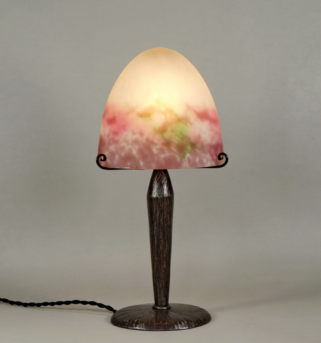 MULLER FRERES : FRENCH 1930 ART DECO LAMP ......... wrought iron fer forgé 1925