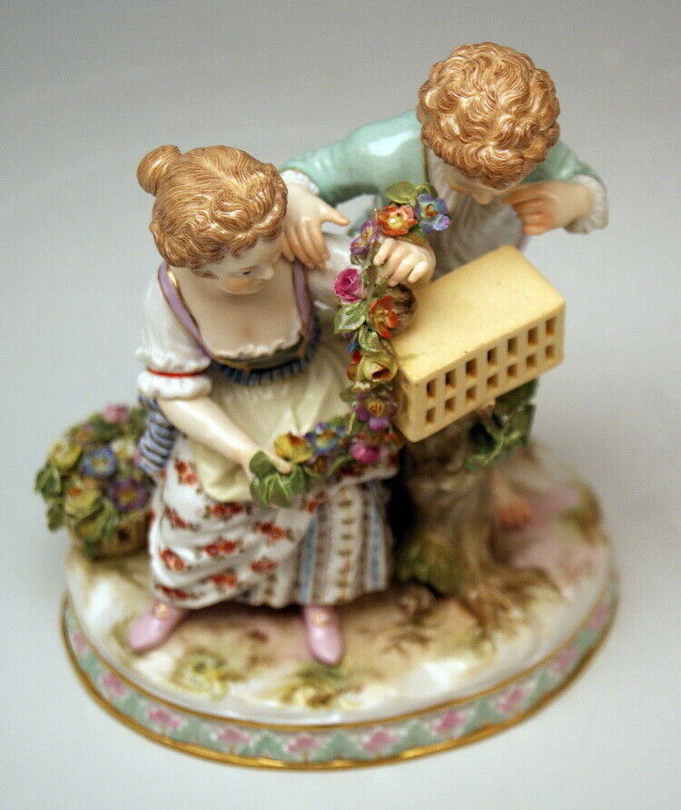 NP 9490.- 邁森 MEISSEN KINDER GÄRTNER FIGUR EN CHILDREN GARDENERS MNR:G 91 UM 1860