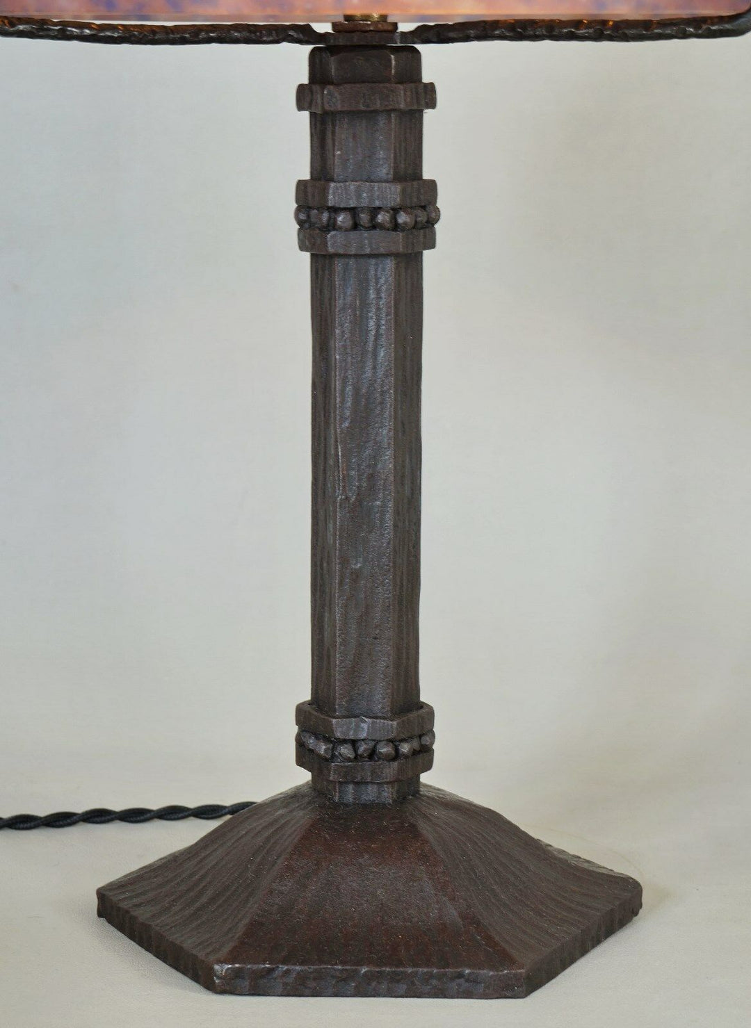 MULLER FRERES : FRENCH 1920 1930 ART DECO LAMP ......... wrought iron .. lampe