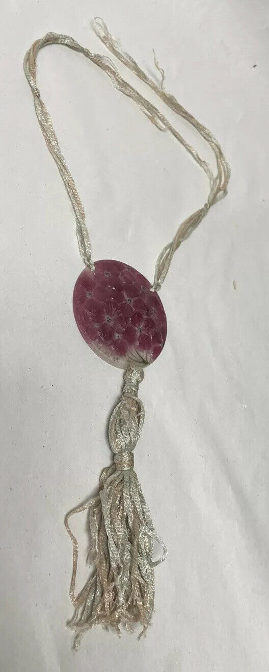 GABRIEL ARGY ROUSSEAU PATE DE VERRE GLASS PENDANT "HYDRANGEAS" ART DECO NOUVEAU