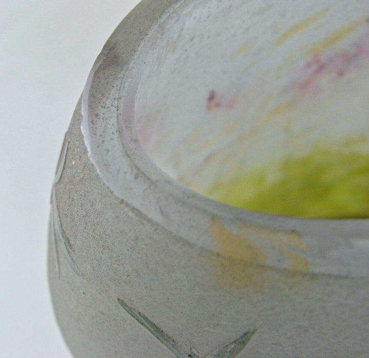 VASE DAUM FRÈRES, NANCY, SIGNIERT. MIT SEIDELBAST VASE AU DAPHNÉ ORIGINAL