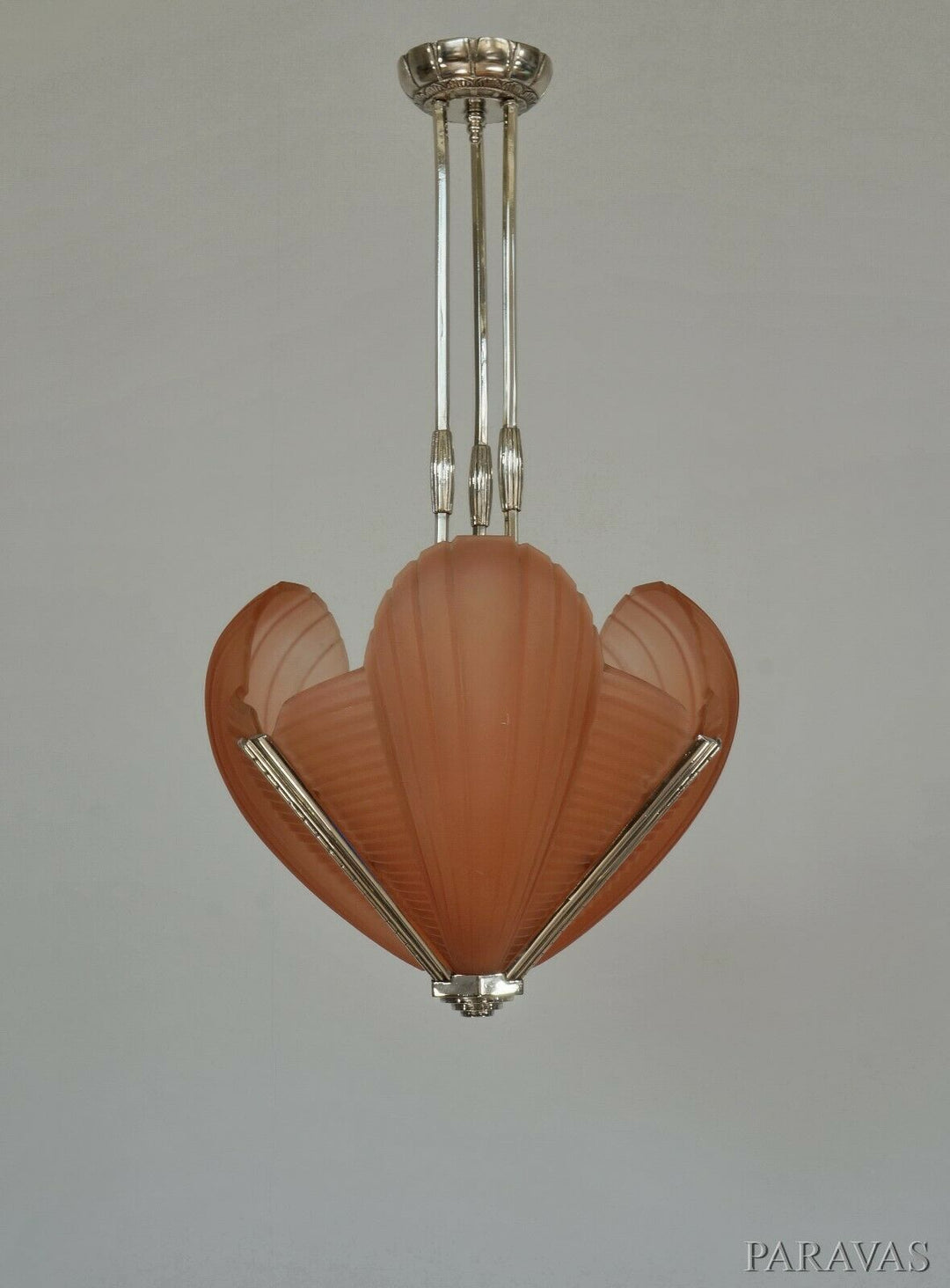 PETITOT : FRENCH 1930 ART DECO CHANDELIER cleopatra ................. muller era