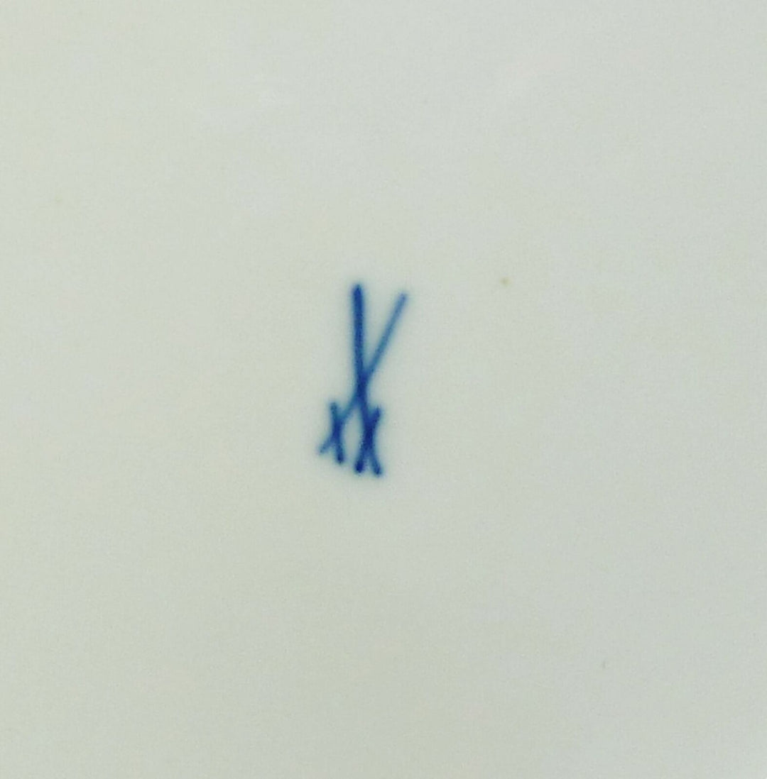 (G6263) Meissen Teller, A-Kante, Blumenmalerei, Goldrand, 1.Wahl, D=25cm