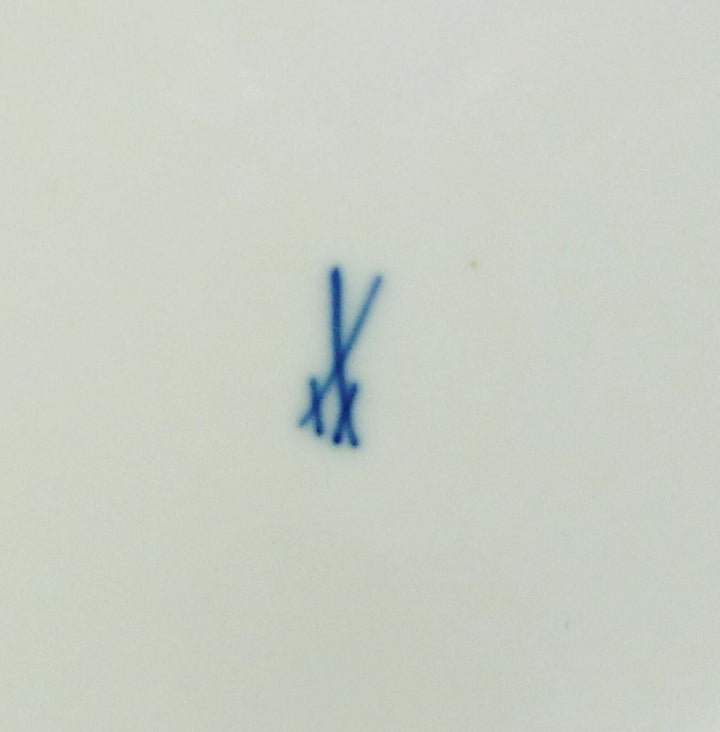 (G6263) Meissen Teller, A-Kante, Blumenmalerei, Goldrand, 1.Wahl, D=25cm