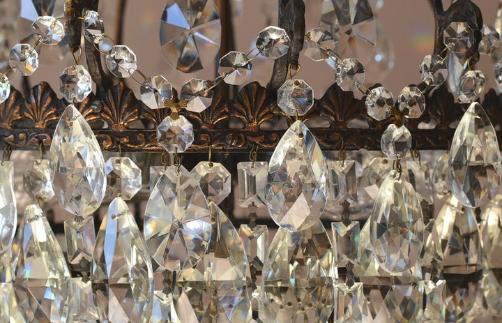 Opulent French Style Vintage Crystal Chandelier Antique Lighting Home Light Lamp