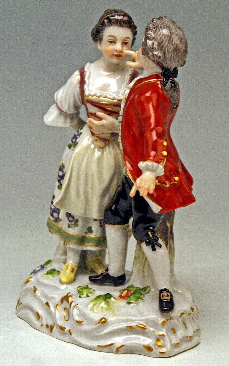 MEISSEN FIGUR GRUPPE DER ROSENKAVALIER AUGUST RINGLER MNR: S161 UM 1900