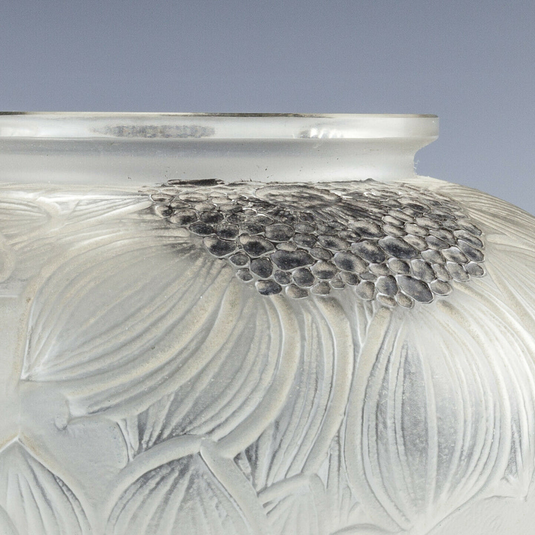 Rene Lalique Glass Dahlias Vase Designed 1923 Marcilhac 938