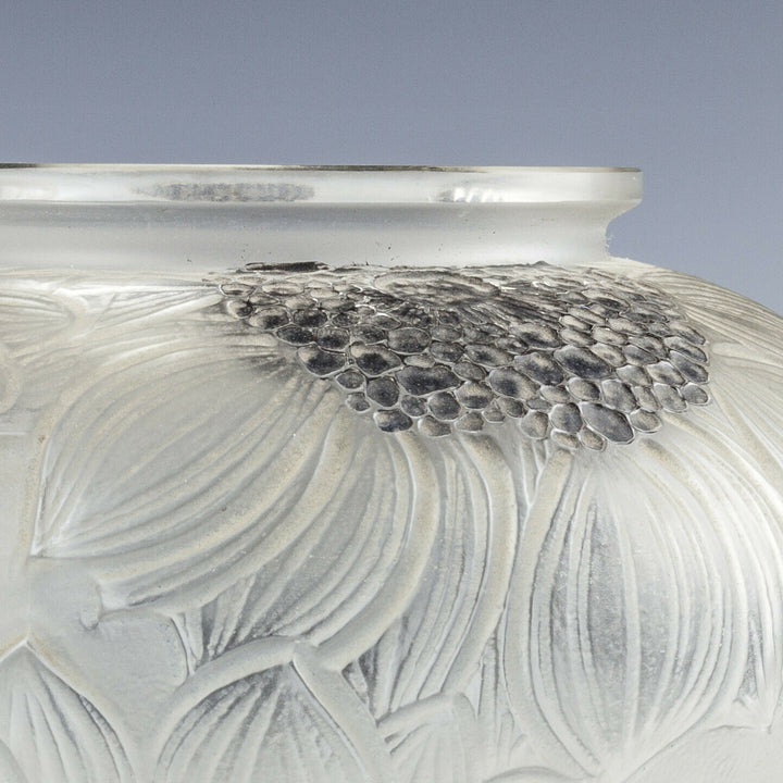 Rene Lalique Glass Dahlias Vase Designed 1923 Marcilhac 938