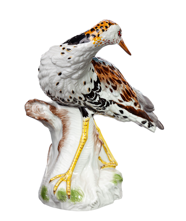 マイセン人形　シギ　動物　一級品モデル　77186　1989年　高さ20.5cm