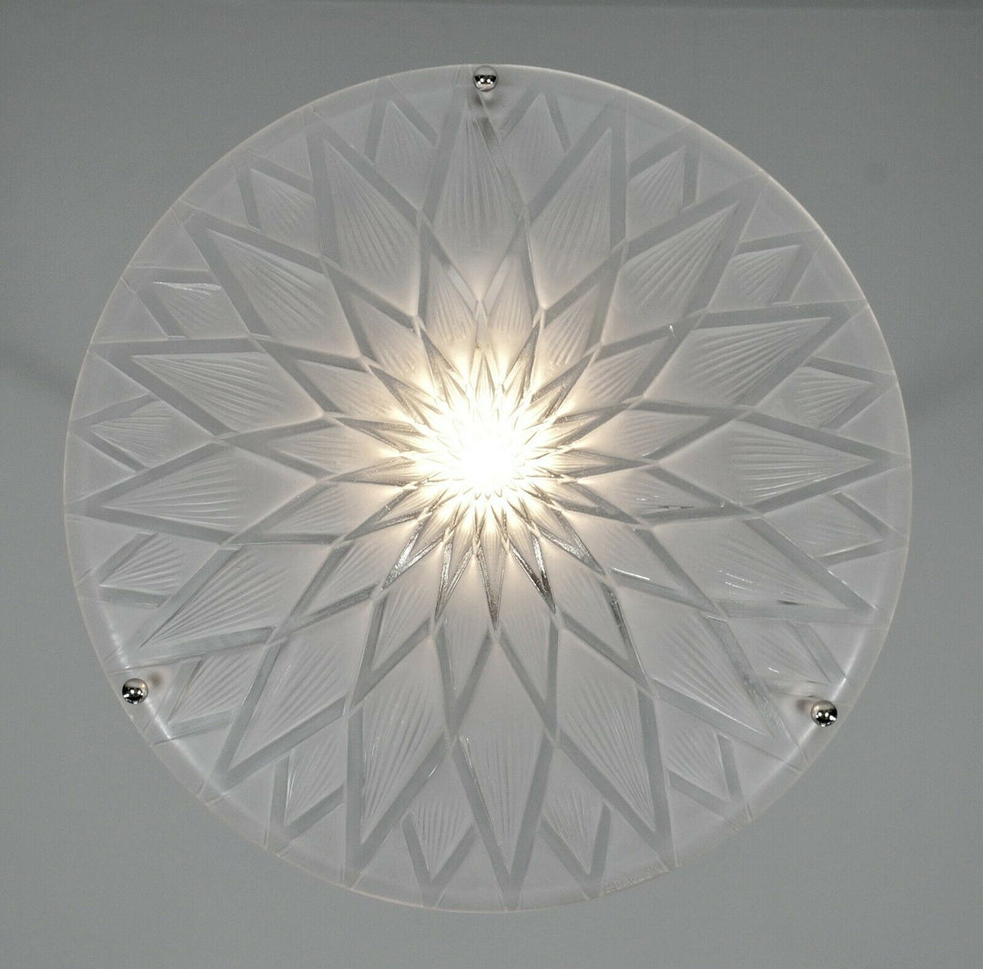 Pierre d'Avesn LORRAIN DAUM : A FRENCH 1930 ART DECO PENDANT . chandelier France