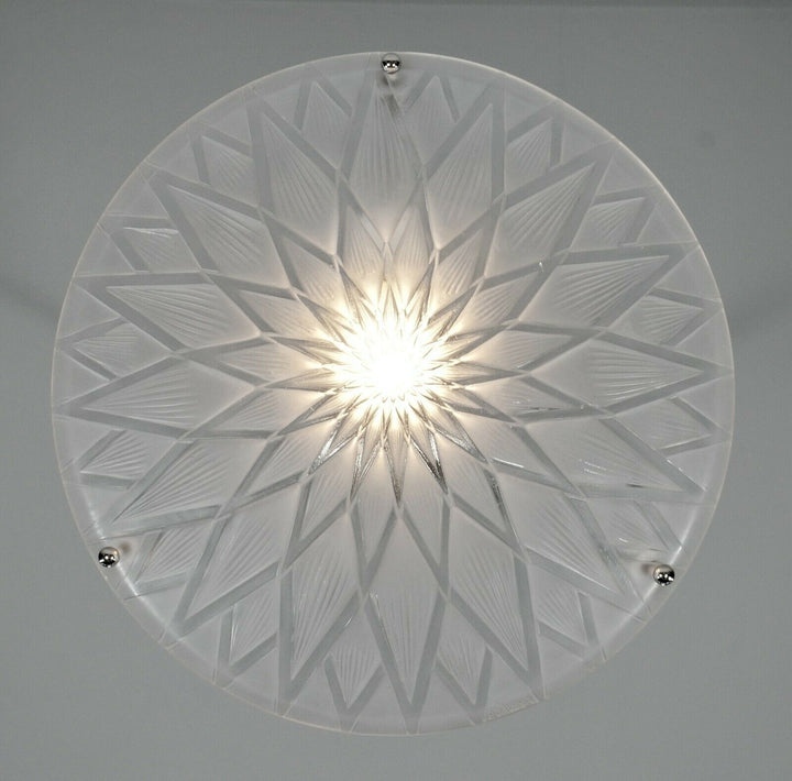 Pierre d'Avesn LORRAIN DAUM : A FRENCH 1930 ART DECO PENDANT . chandelier France