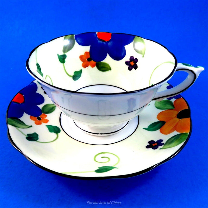 パラゴン　べラムチャイナ 手描きの青い花のカップ&ソーサー　