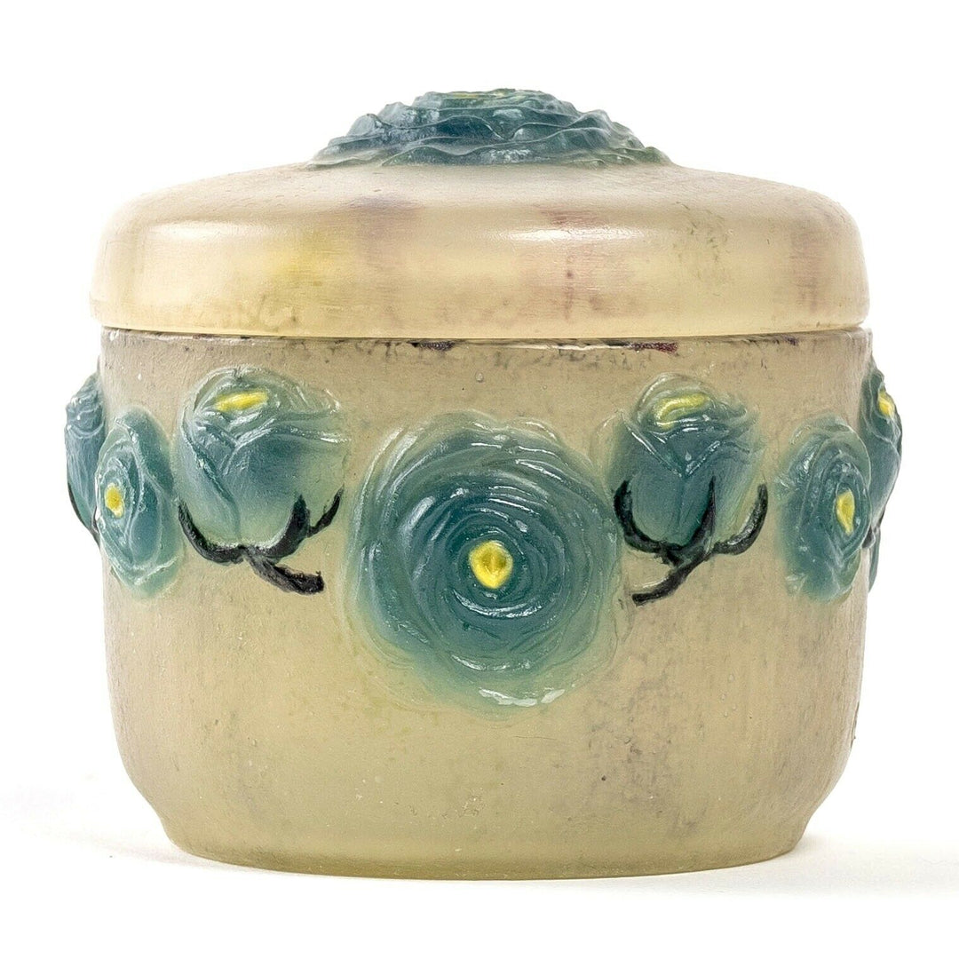 Boite Roses Pate De Verre Gabriel Argy Rousseau Renonculus Cameo Glass Box