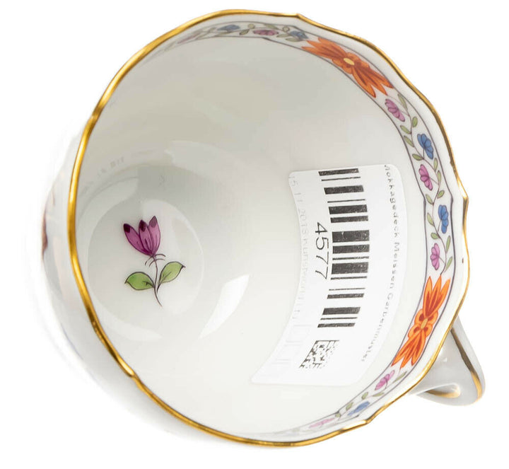 Mokkagedeck Garbemuster Meissen Neuer Ausschnitt Modell 00580 1. Wahl nach 1940