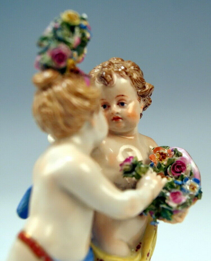 邁森 MEISSEN マイセン FIGUR 2 TANZENDE PUTTEN AMORETTEN 2 CHERUBS MNR: 2991 UM 1860