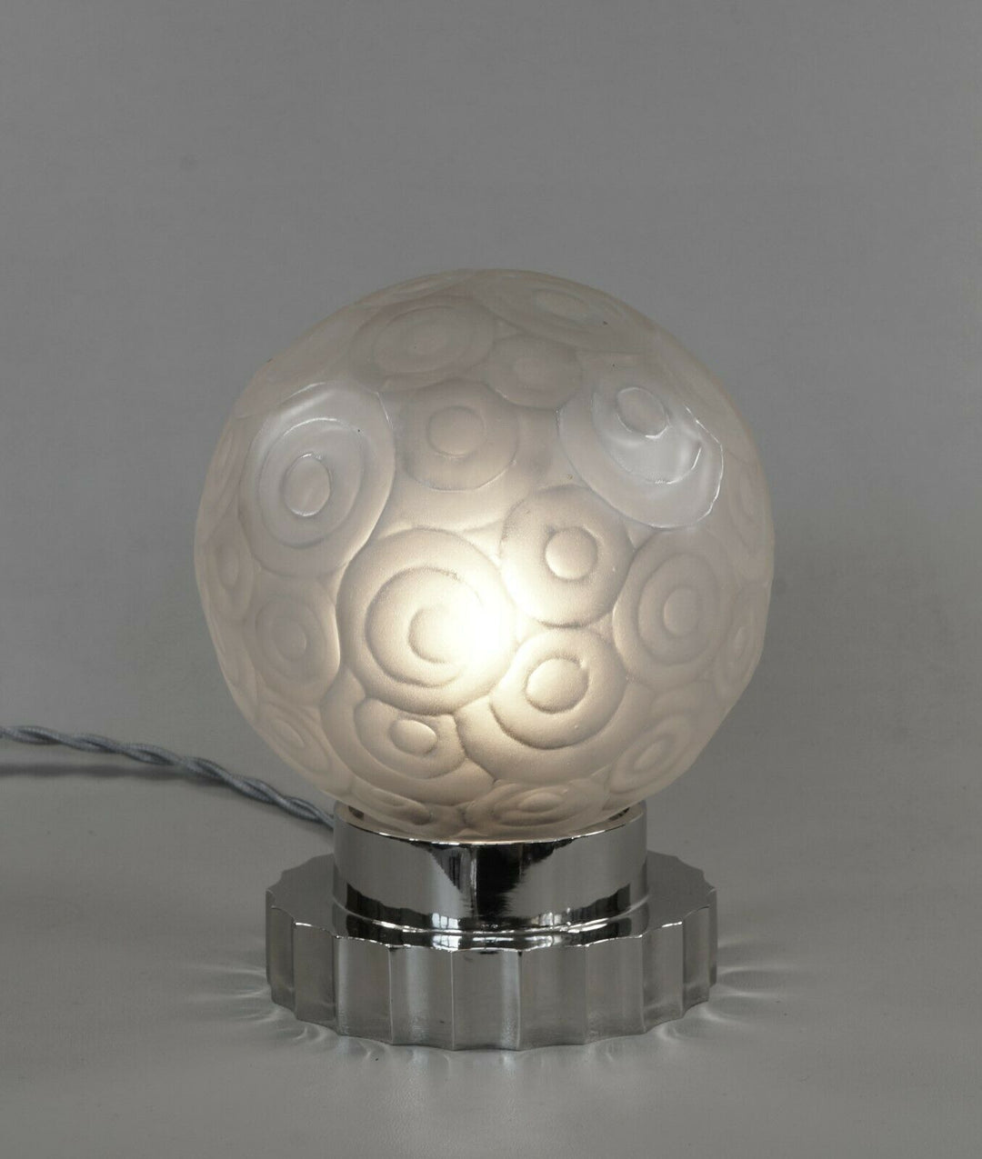SABINO : FRENCH ART DECO LAMP 1930 .... bronze globe muller daum era 1925 France