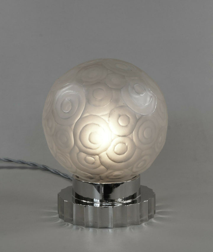 SABINO : FRENCH ART DECO LAMP 1930 .... bronze globe muller daum era 1925 France