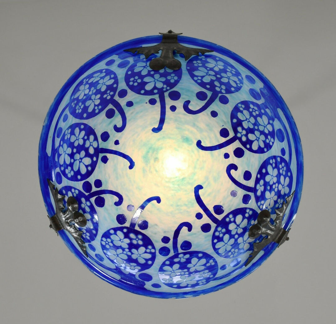 ル・ヴェール・フランセ（シュナイダー兄弟）　青のアールデコ様式シャンデリア