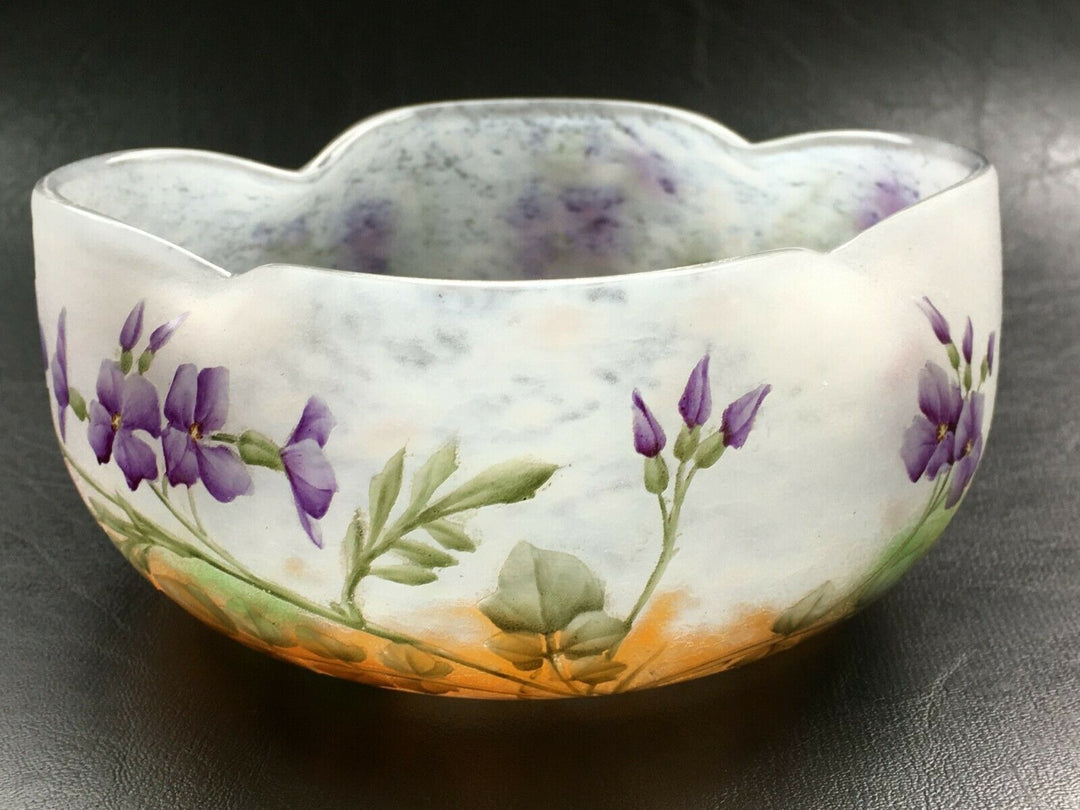 ドーム兄弟(DAUM NANCY)　大根の花のボウル　1900年代　アールヌーボー作品