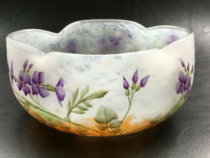 ドーム兄弟(DAUM NANCY)　大根の花のボウル　1900年代　アールヌーボー作品