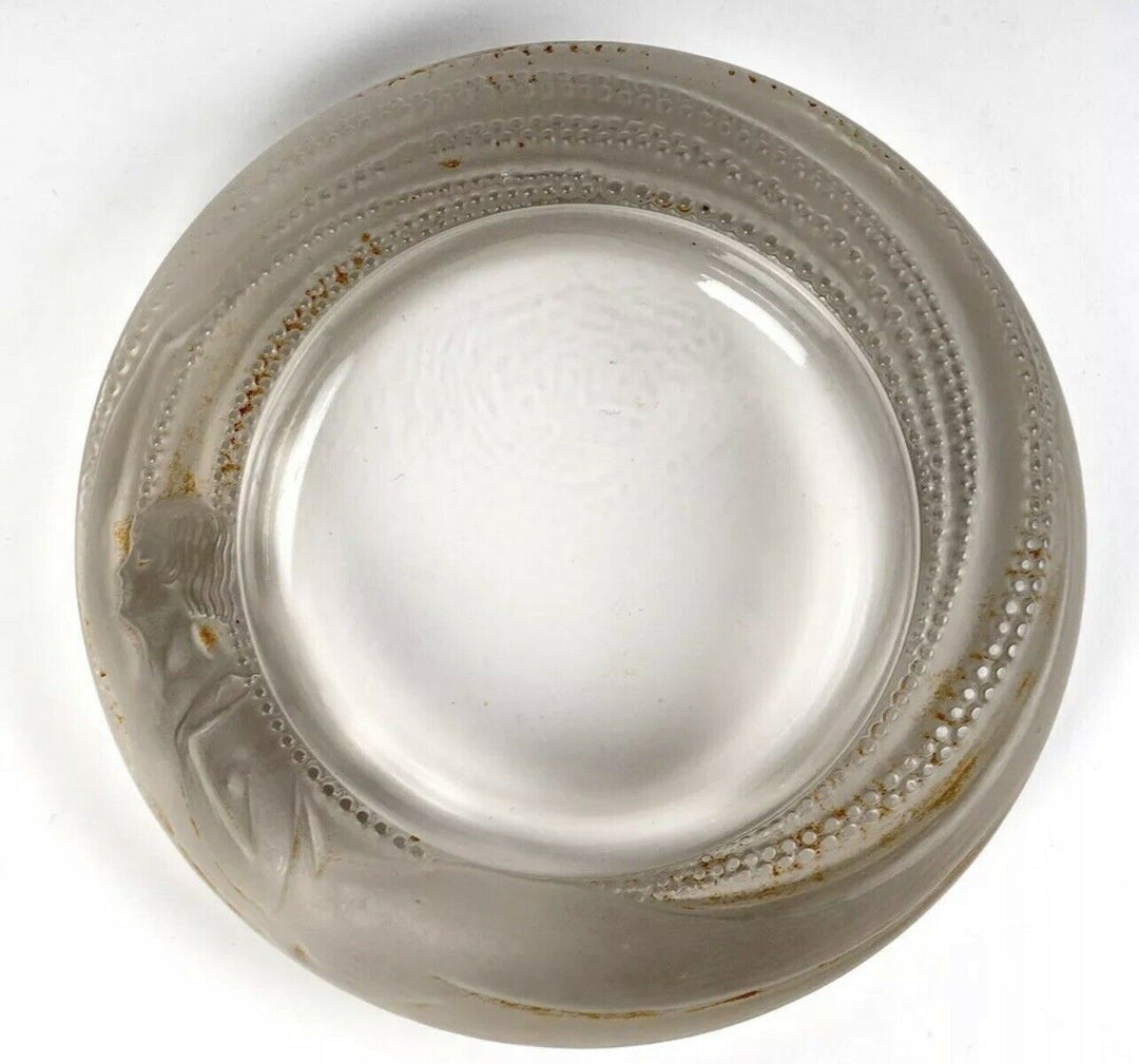 Cendrier Antheor Verre Blanc R.Lalique Astray Rene Lalique Frosted Glass Mermaid