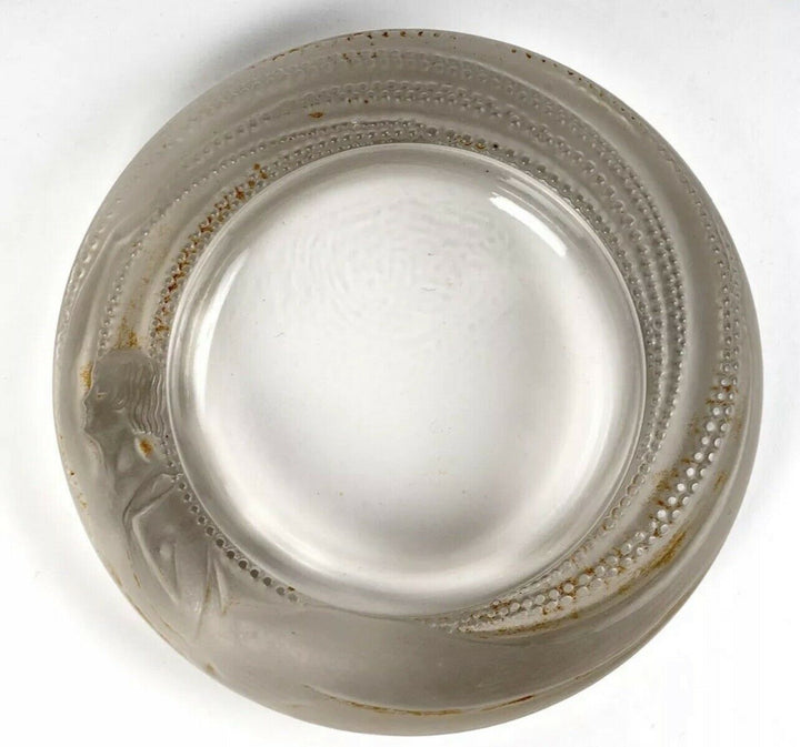 Cendrier Antheor Verre Blanc R.Lalique Astray Rene Lalique Frosted Glass Mermaid