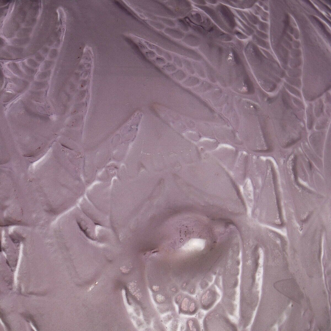 Vase Fougères René Lalique Améthyste R.Lalique Amethyst Purple Glass Ferns