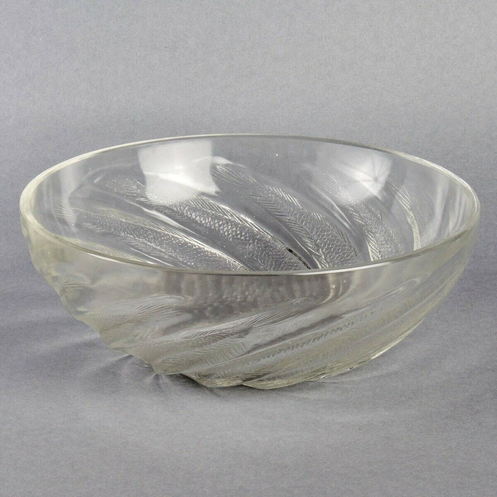 Coupe Poissons Verre Blanc René Lalique R.Lalique Clear Glass Bowl Fishes