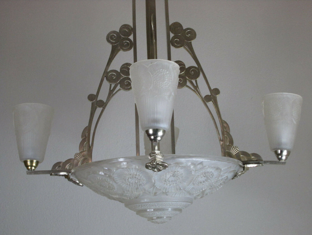 WONDERFUL FRENCH ART DECO CHANDELIER 1925 - VERDUN - FRANCE