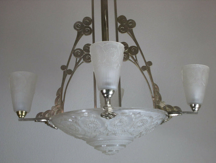 WONDERFUL FRENCH ART DECO CHANDELIER 1925 - VERDUN - FRANCE