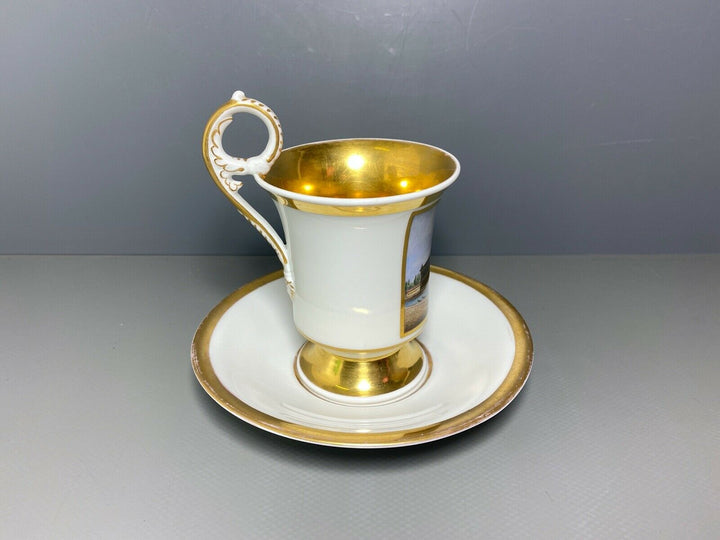 KPM BERLIN GEDECK TASSE UT GLOCKENFORM DAS MUSEUM IN BERLIN GOLD 1.WAHL UM 1837