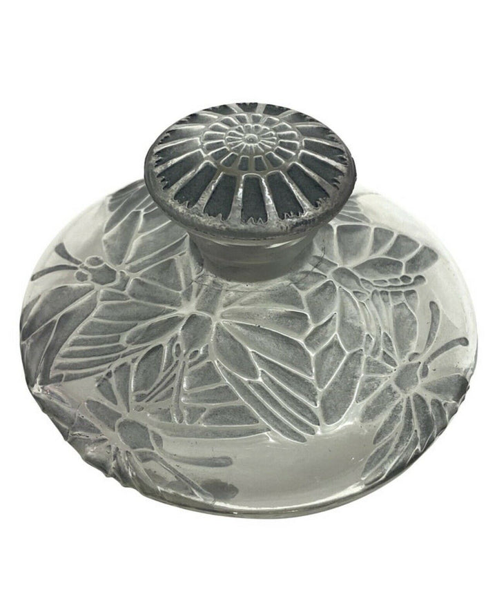 Flacon Misti Patiné Bleu René Lalique R.Lalique L.T Piver Blue Glass Perfume