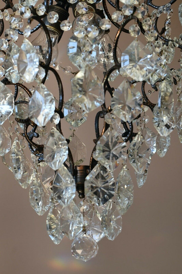 Antique/ Vintage Brass Chandelier, Ceiling lighting Wedding Bridal Pendant Lamp