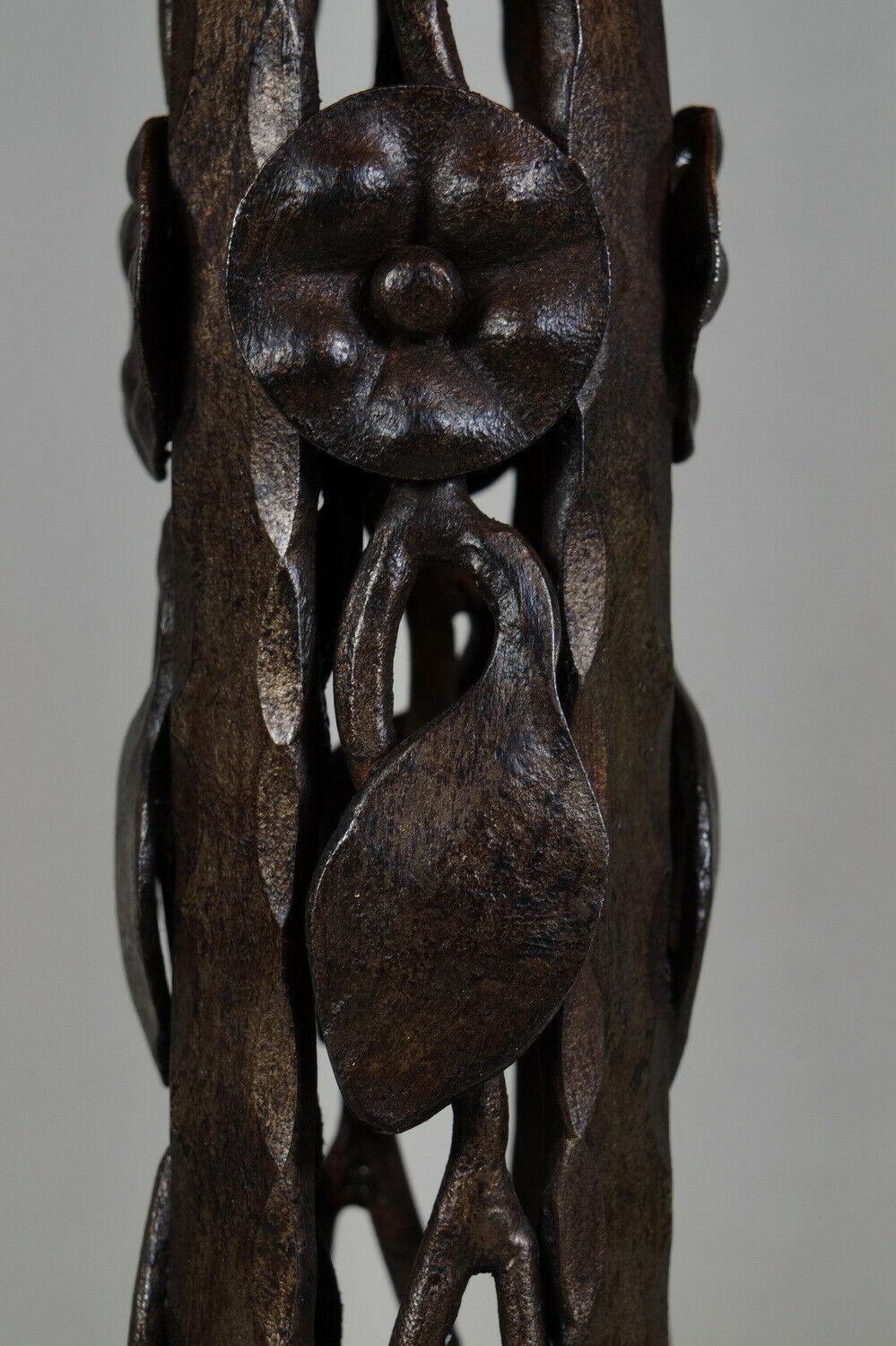 DAUM : FRENCH 1930 ART DECO LAMP wrought iron ... lampe muller era