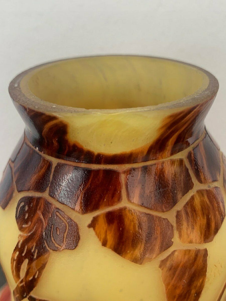 ル・ヴェール・フランセ（シュナイダー兄弟）アンティークテーブルランプ　ポピーの花