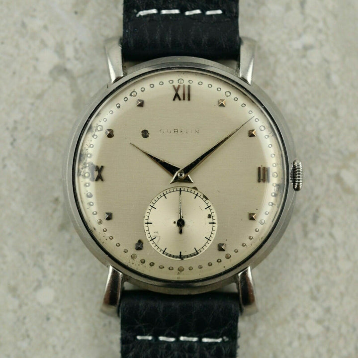 Vintage C.1948 IWC Schaffhausen Jumbo Calatrava Gübelin dial cal. 88 in steel