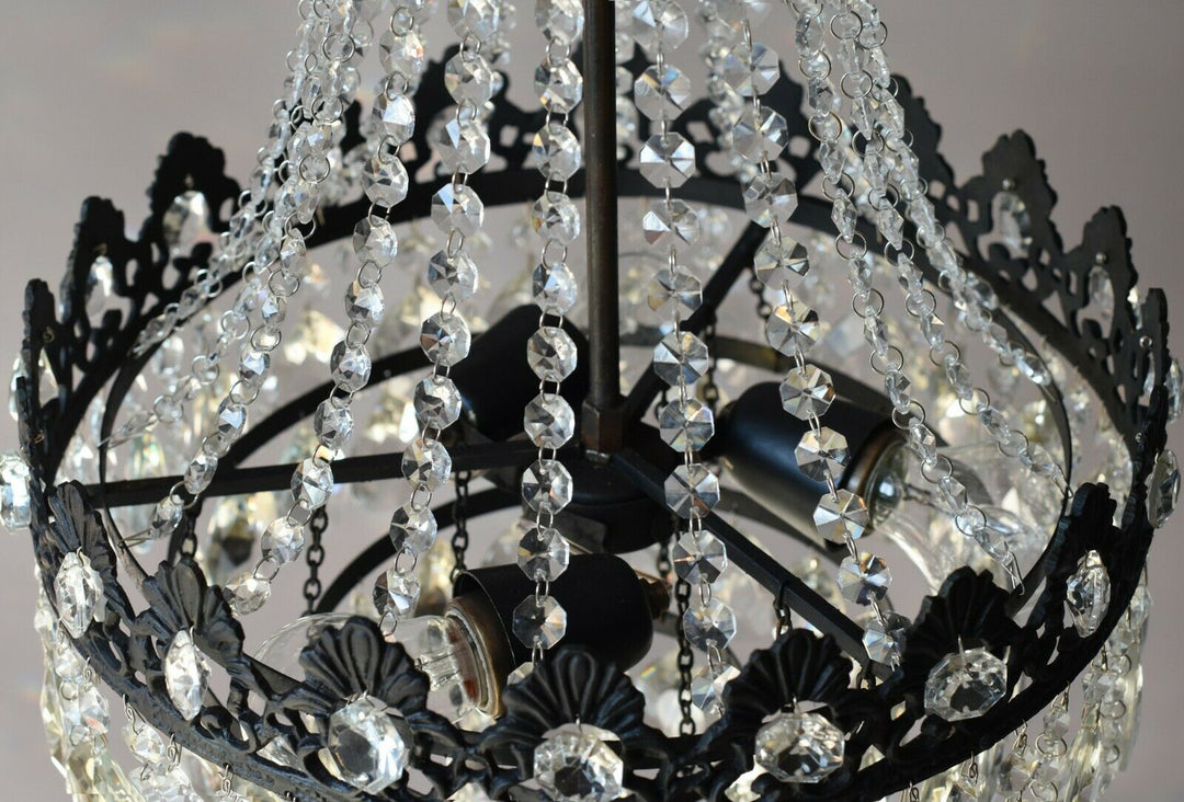French Empire Chandelier Antique Style Vintage Hallway Lighting, Ceiling Pendant